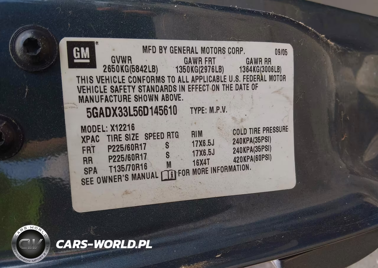 2006 Buick Terraza Cxl VIN:5GADX33L56D145610 - 9