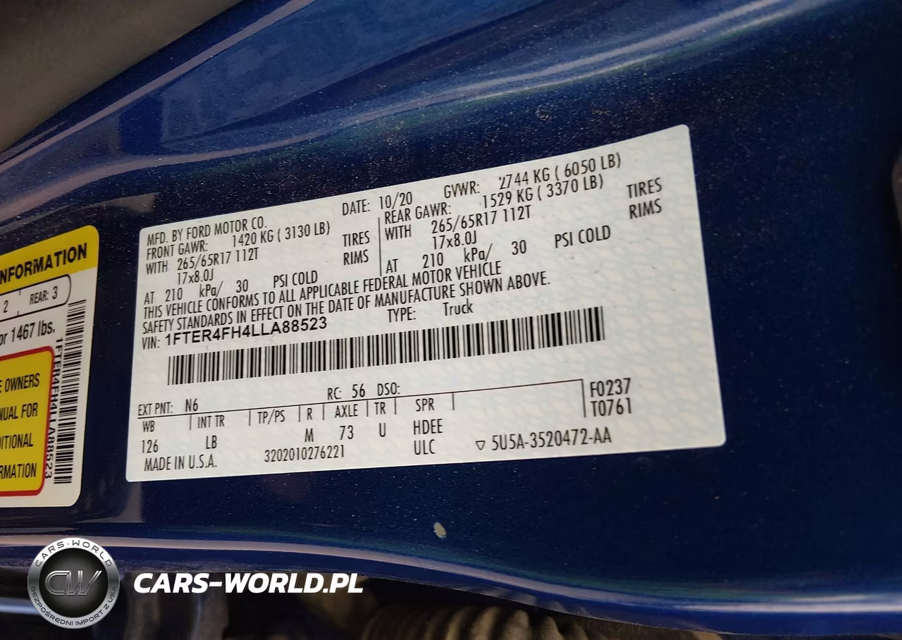 2020 Ford Ranger Xlt VIN:1FTER4FH4LLA88523 - 9