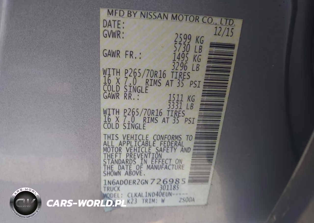 2016 Nissan Frontier S VIN:1N6AD0ER2GN726985 - 9