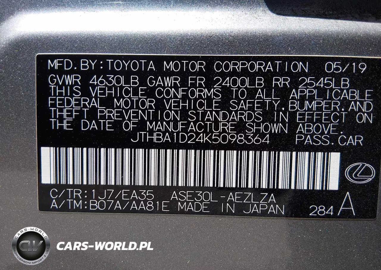 2019 Lexus Is 300 VIN:JTHBA1D24K5098364 - 9