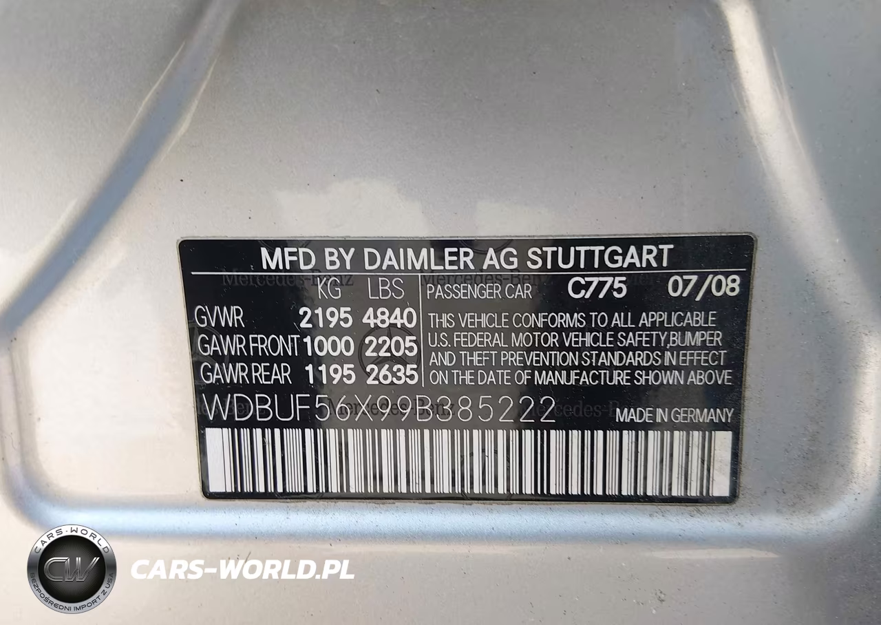 2009 Mercedes-Benz E 350 VIN:WDBUF56X99B385222 - 9