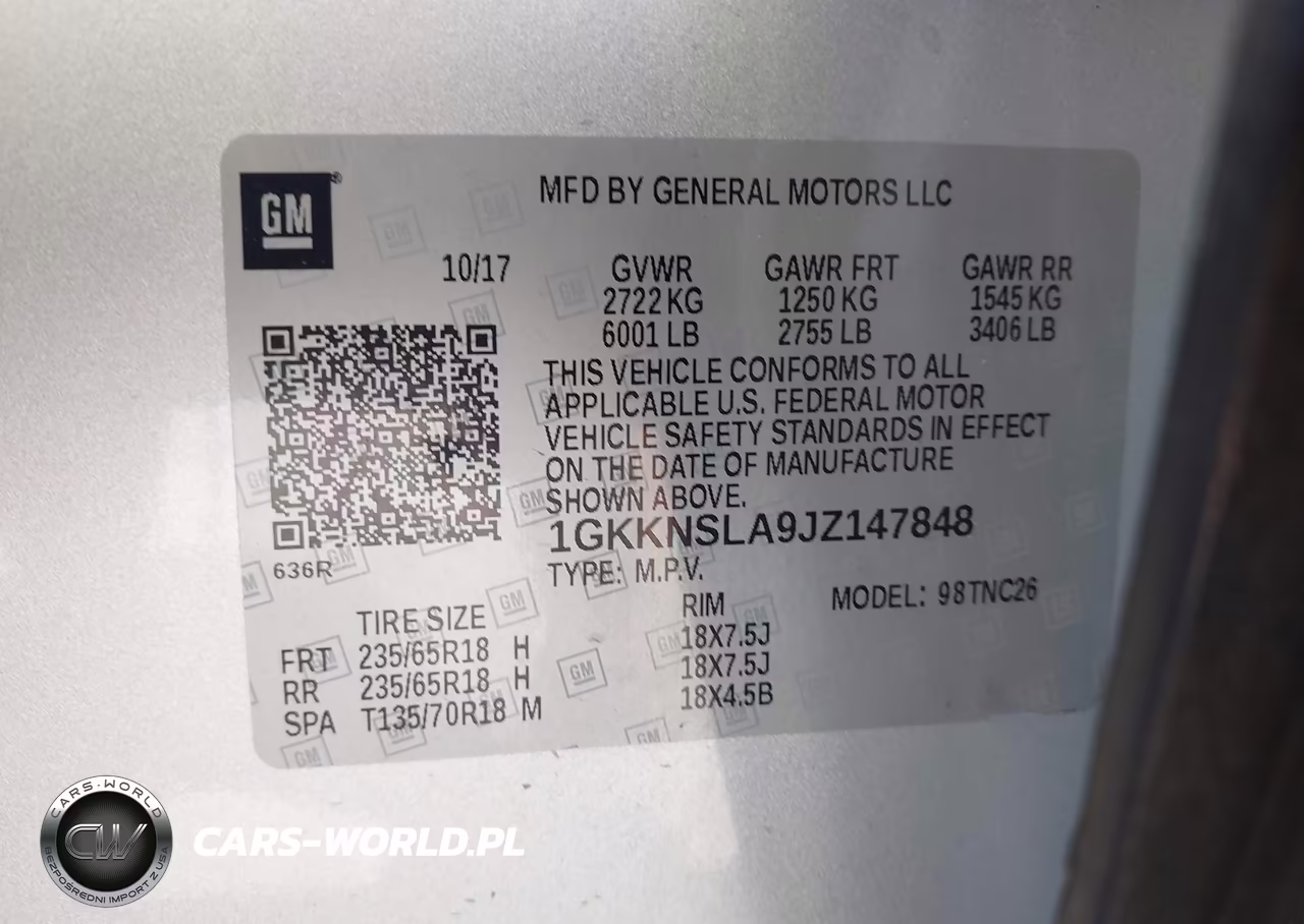2018 GMC Acadia Sle-2 VIN:1GKKNSLA9JZ147848 - 9