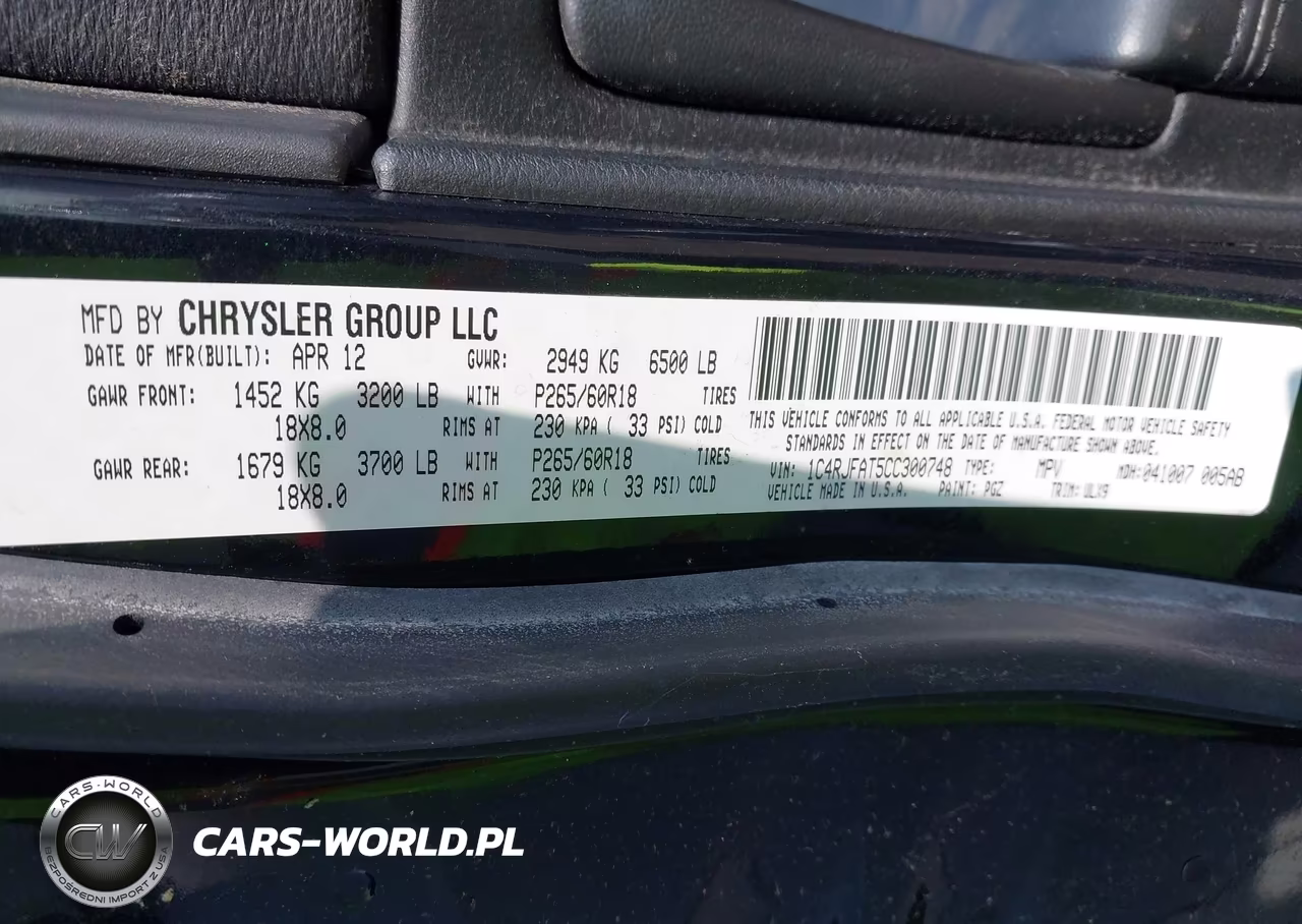 2012 Jeep Grand Cherokee Laredo VIN:1C4RJFAT5CC300748 - 9