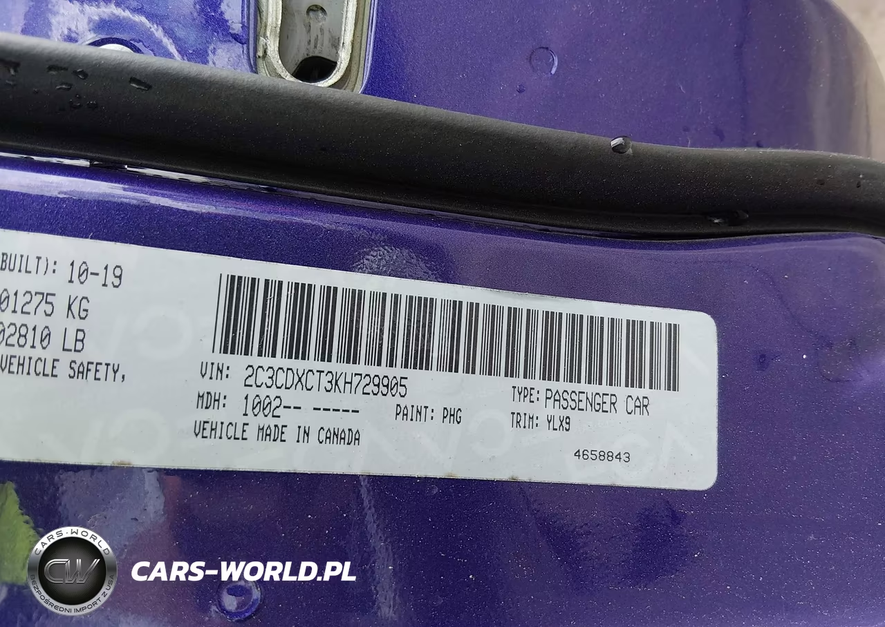 2019 Dodge Charger R-T Rwd VIN:2C3CDXCT3KH729905 - 9