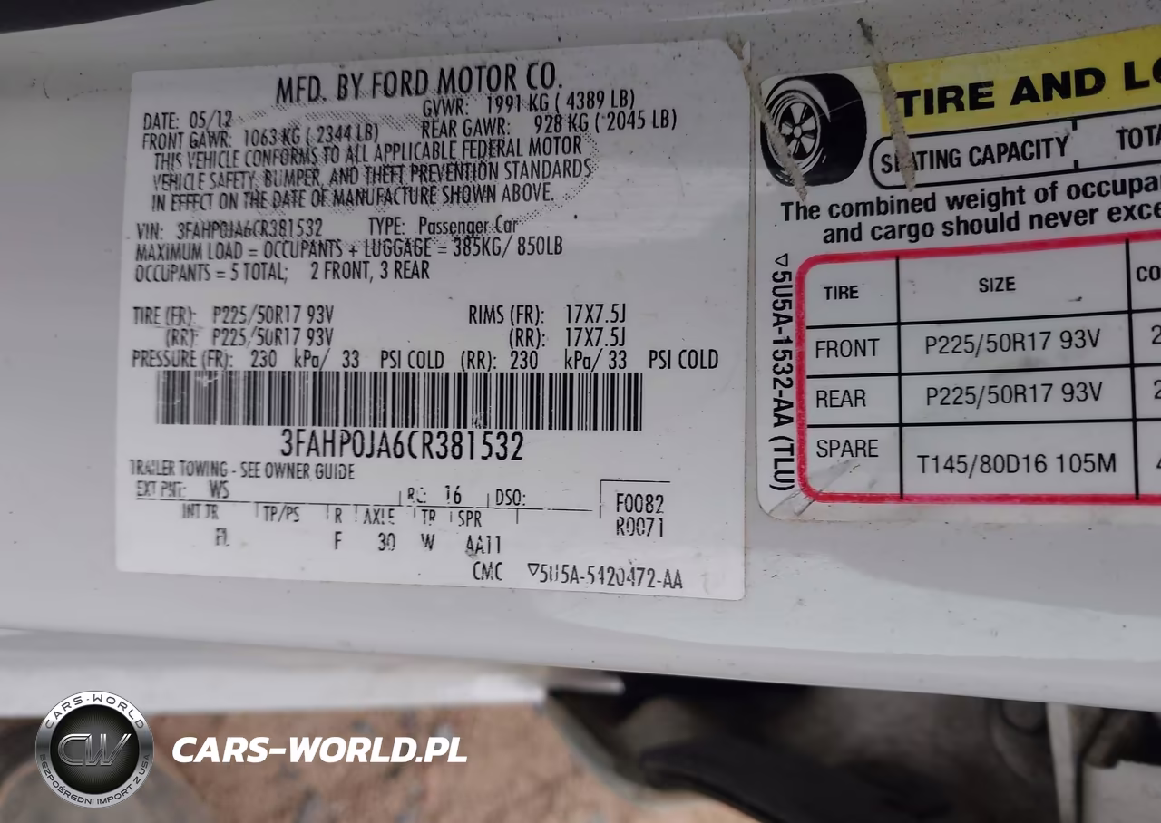 2012 Ford Fusion Sel VIN:3FAHP0JA6CR381532 - 9