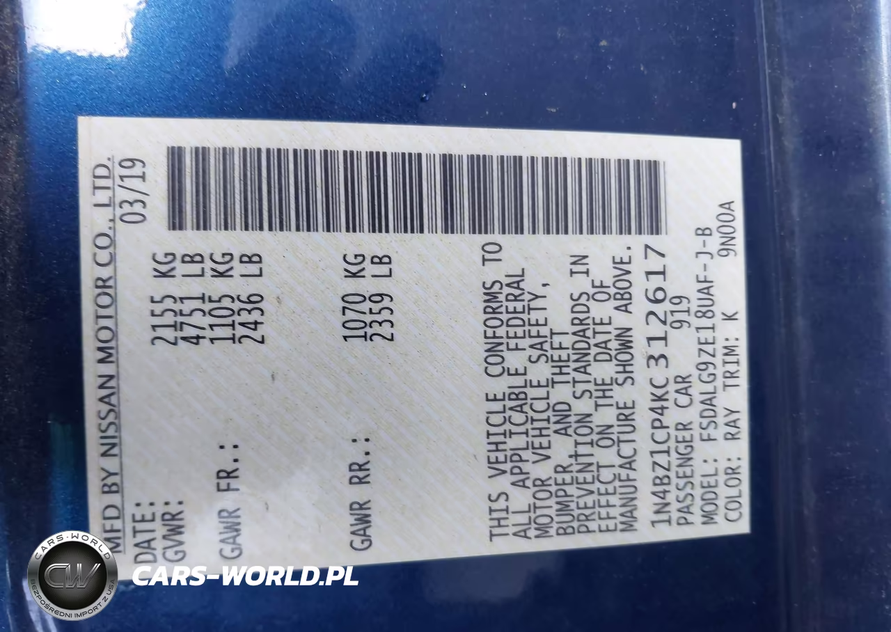 2019 Nissan Leaf Sl Plus VIN:1N4BZ1CP4KC312617 - 9