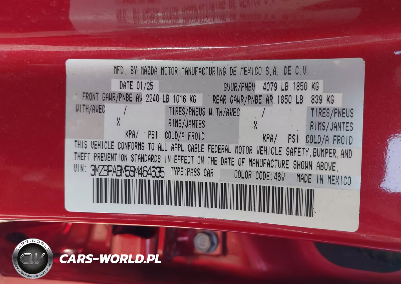 2025 Mazda Mazda3 2.5 S Select Sport VIN:3MZBPABM5SM464635 - 9