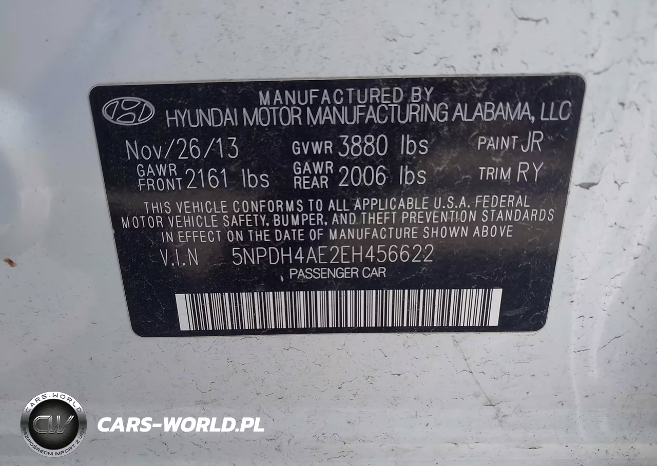 2014 Hyundai Elantra Limited VIN:5NPDH4AE2EH456622 - 9