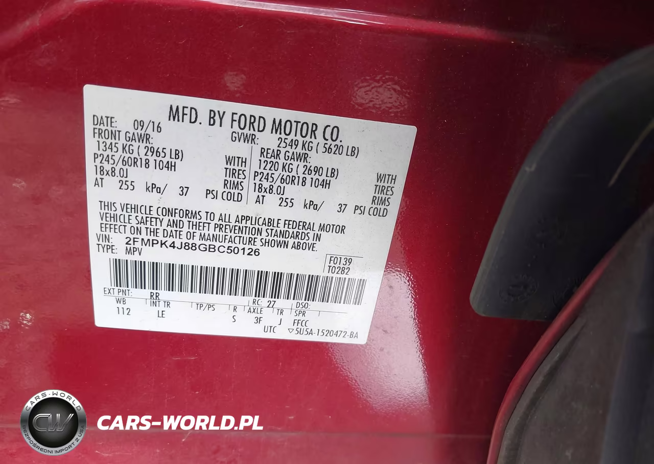 2016 Ford Edge Sel VIN:2FMPK4J88GBC50126 - 9