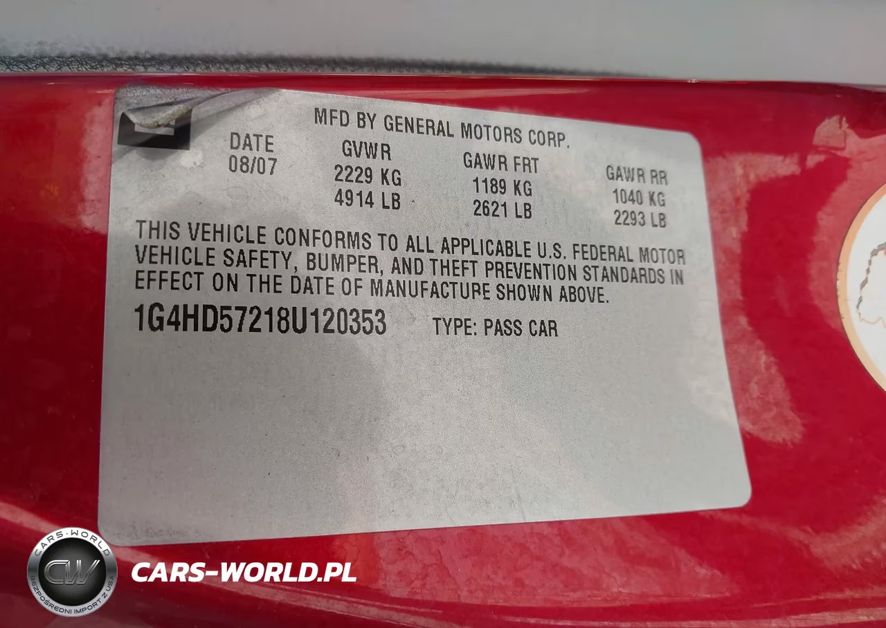 2008 Buick Lucerne Cxl VIN:1G4HD57218U120353 - 9