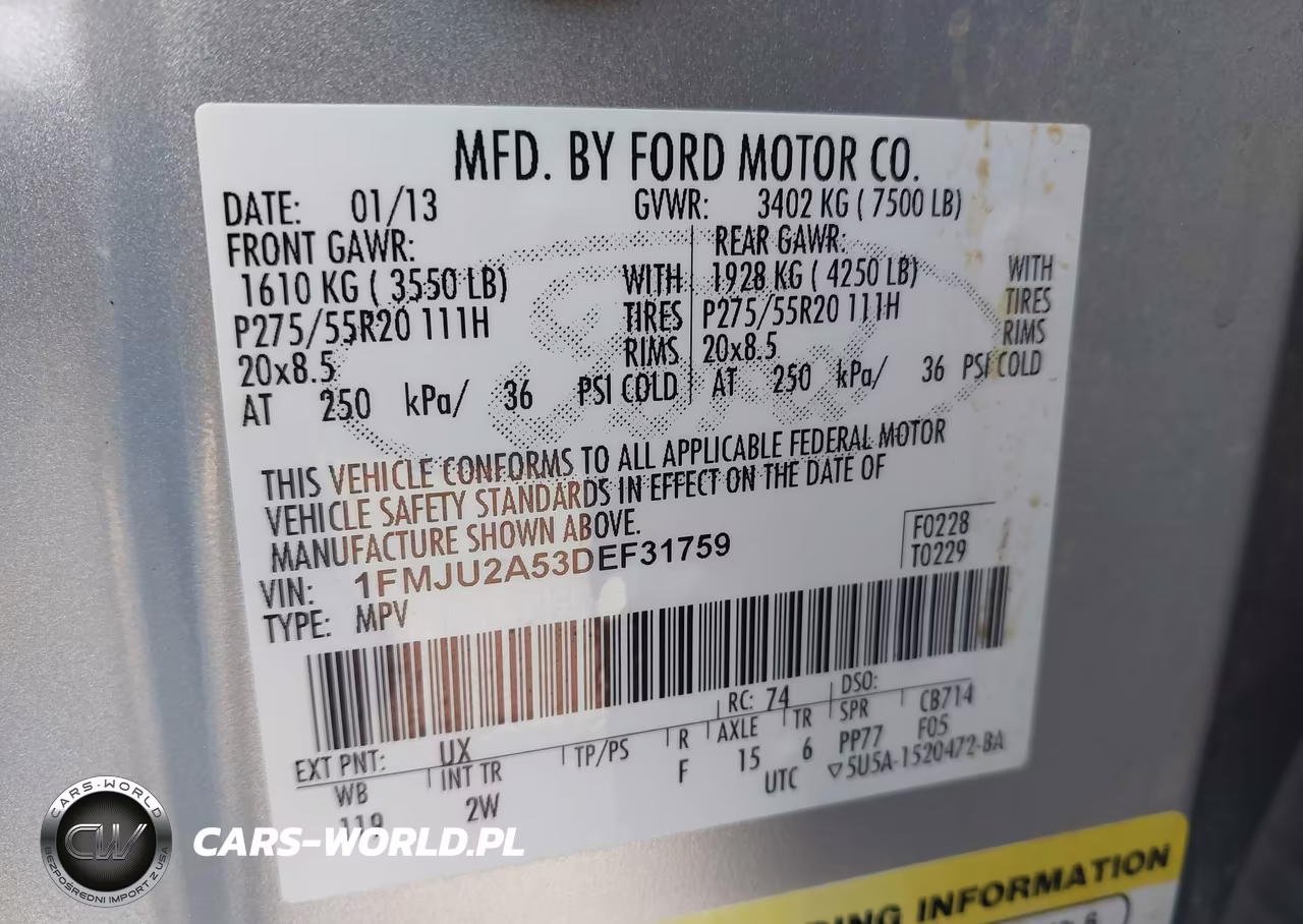 2013 Ford Expedition Limited VIN:1FMJU2A53DEF31759 - 9