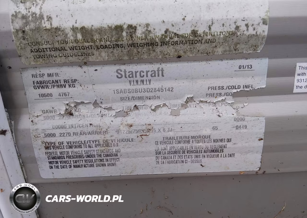 2013 Starcraft Other VIN:1SABS0BU3D2845142 - 9