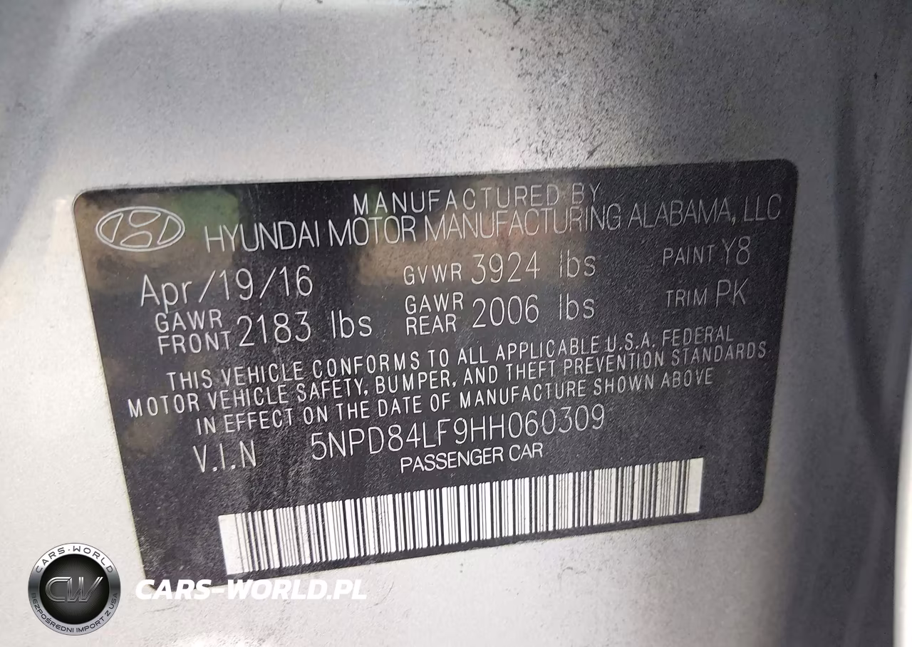 2017 Hyundai Elantra Se VIN:5NPD84LF9HH060309 - 9
