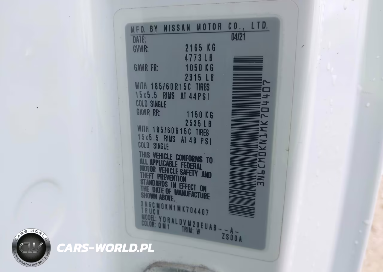 2021 Nissan Nv200 Cargo S Xtronic Cvt VIN:3N6CM0KN1MK704407 - 9