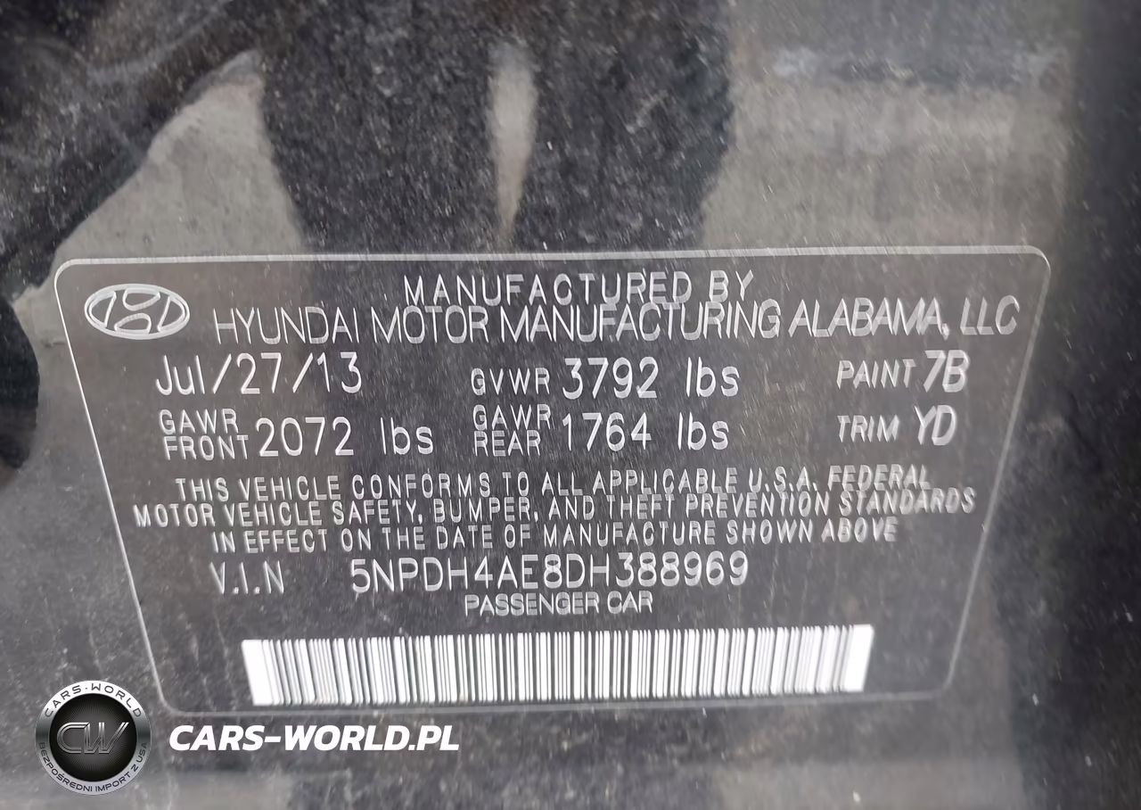 2013 Hyundai Elantra Limited VIN:5NPDH4AE8DH388969 - 9