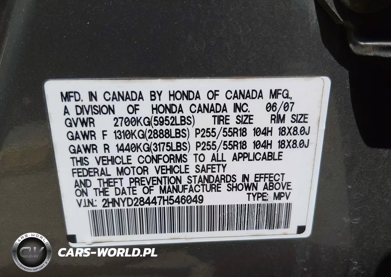 2007 Acura Mdx Technology Package VIN:2HNYD28447H546049 - 9