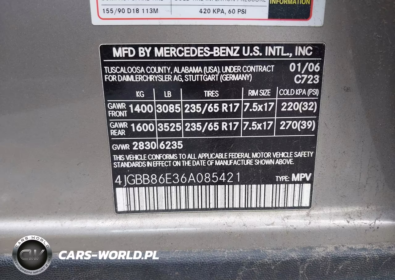 2006 Mercedes-Benz Ml 350 4Matic VIN:4JGBB86E36A085421 - 9