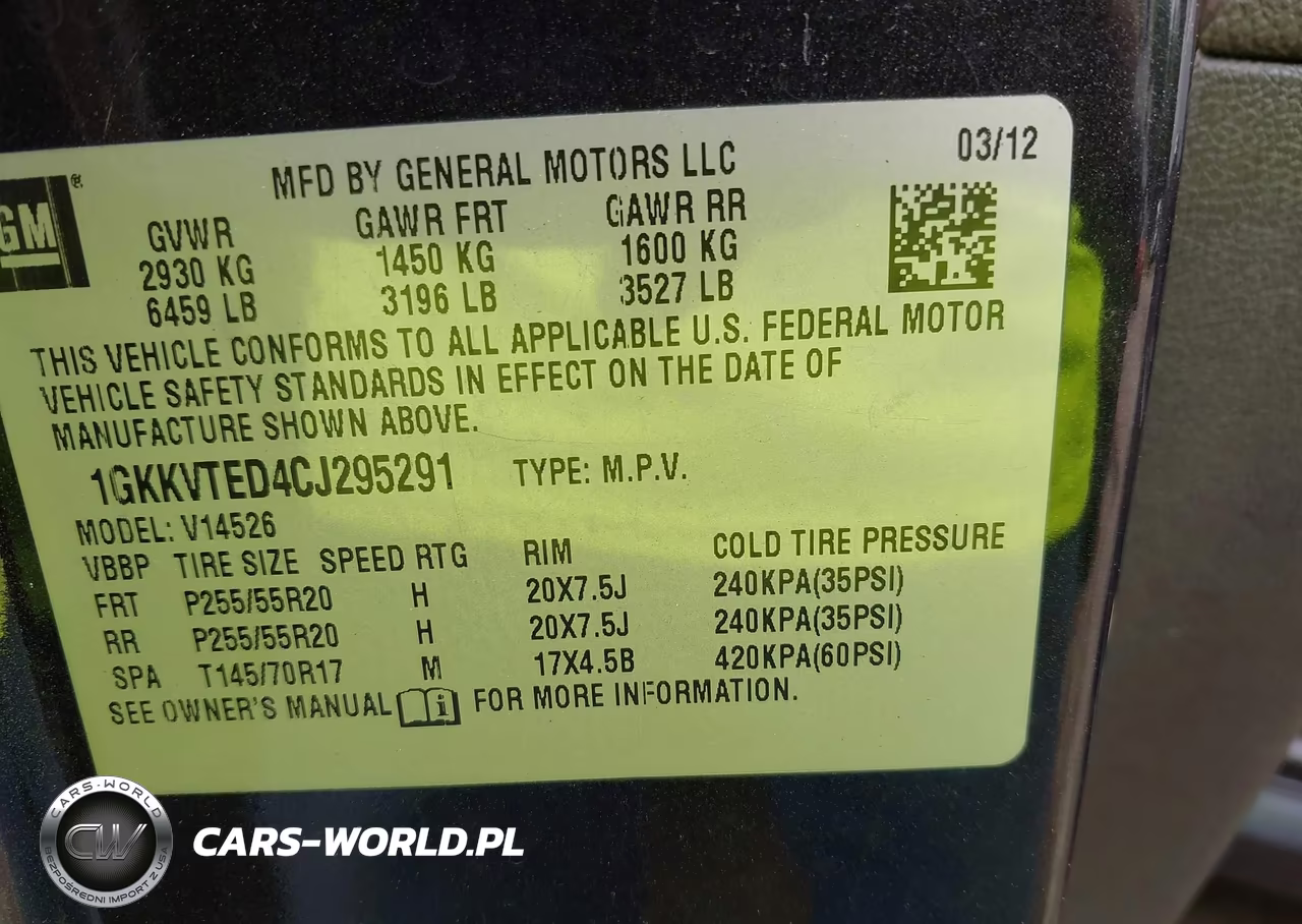 2012 GMC Acadia Denali VIN:1GKKVTED4CJ295291 - 9