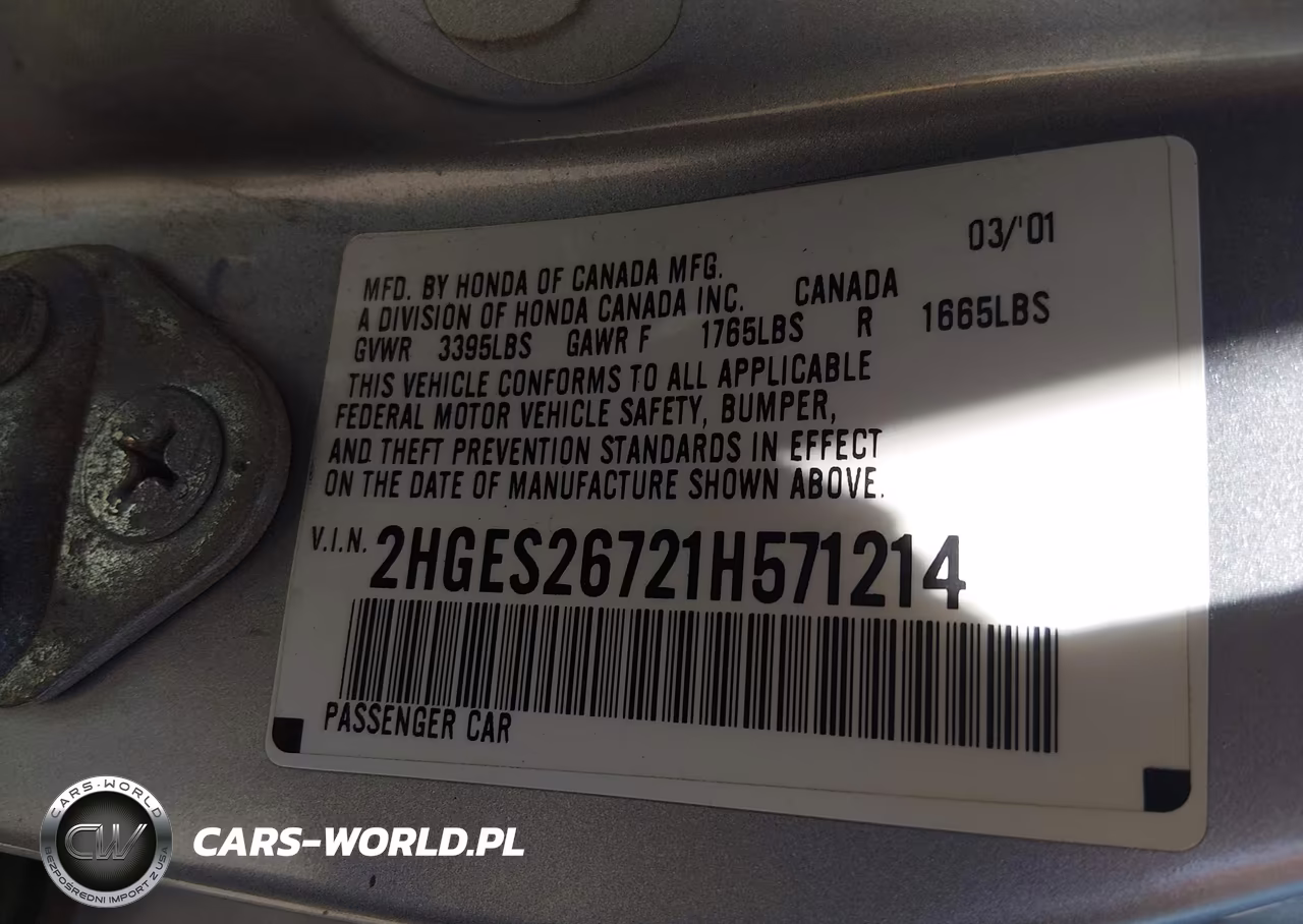 2001 Honda Civic Ex VIN:2HGES26721H571214 - 9