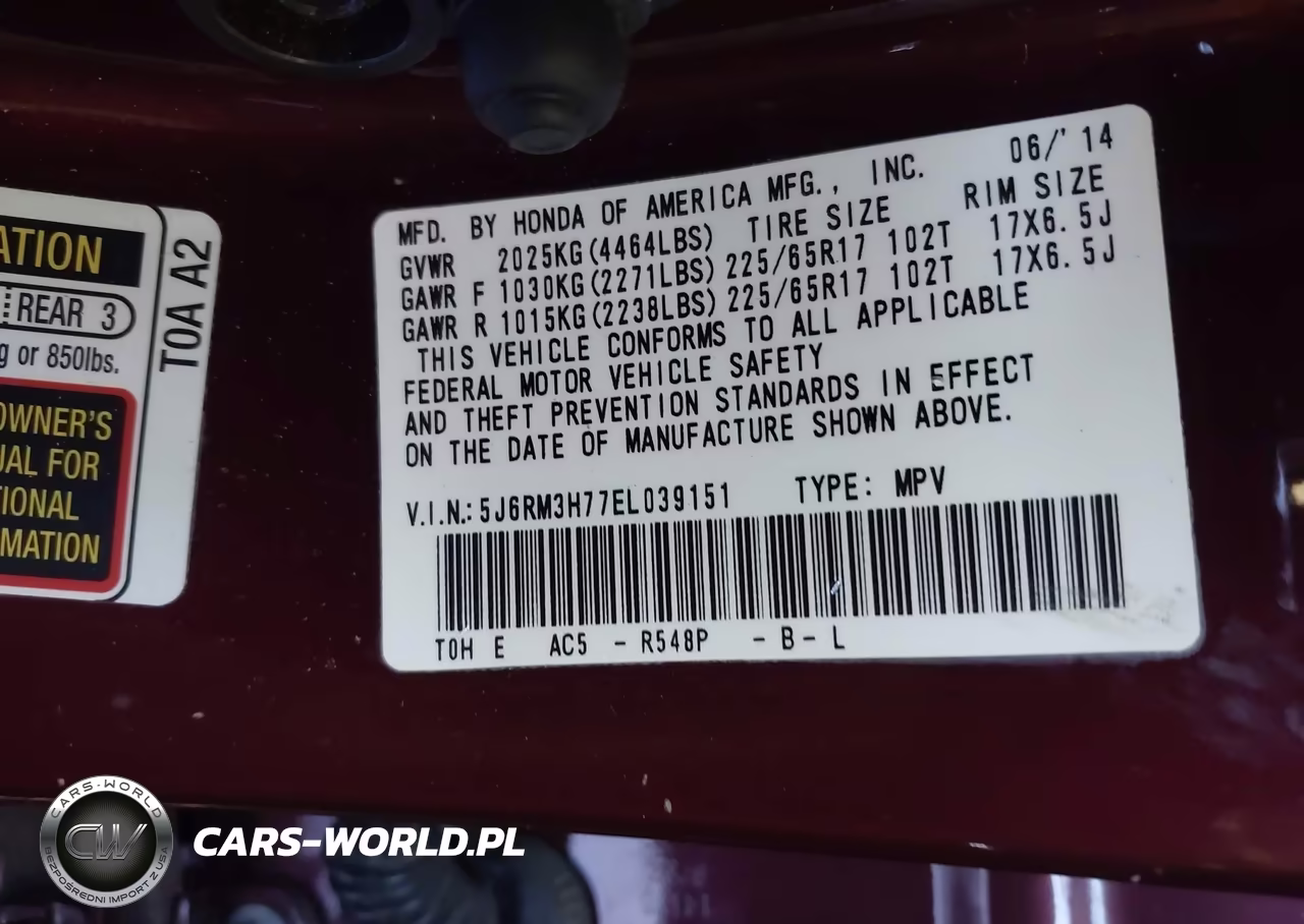 2014 Honda Cr-V Ex-L VIN:5J6RM3H77EL039151 - 9