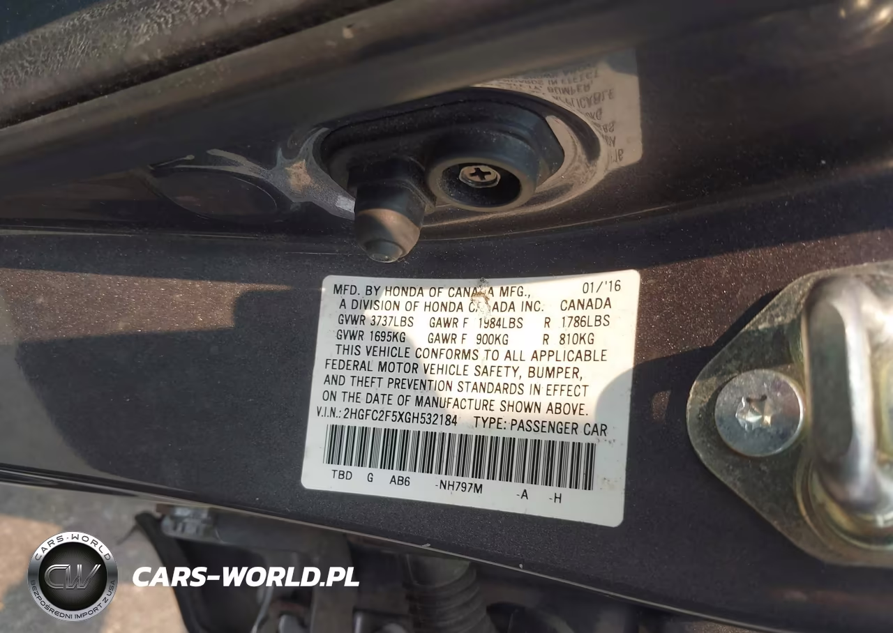 2016 Honda Civic Lx VIN:2HGFC2F5XGH532184 - 9
