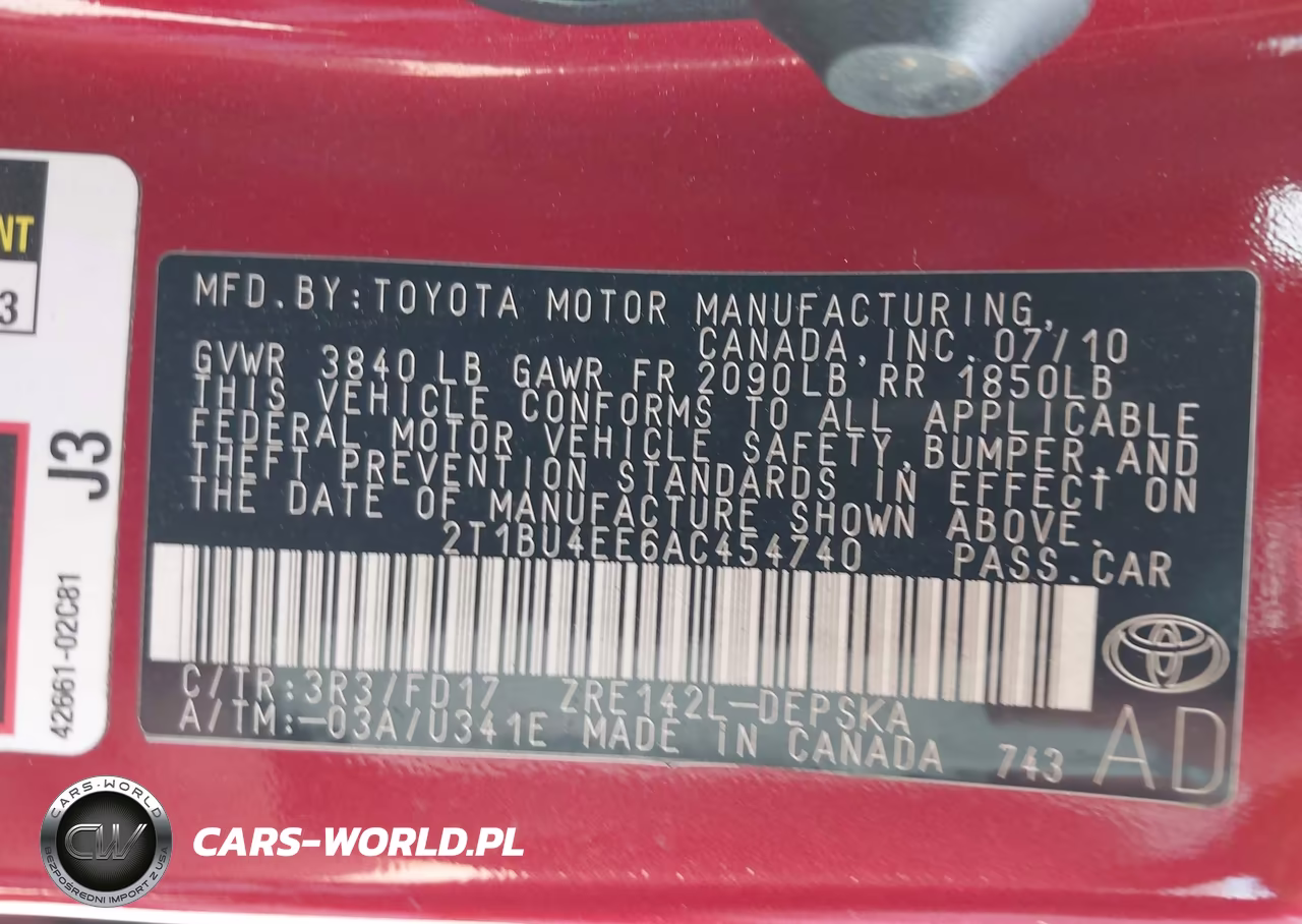 2010 Toyota Corolla S VIN:2T1BU4EE6AC454740 - 9