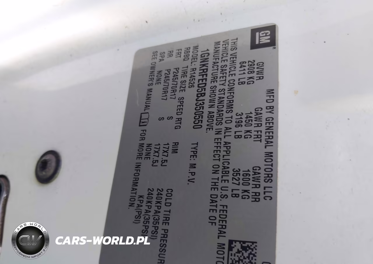 2011 Chevrolet Traverse Ls VIN:1GNKRFED5BJ350550 - 9
