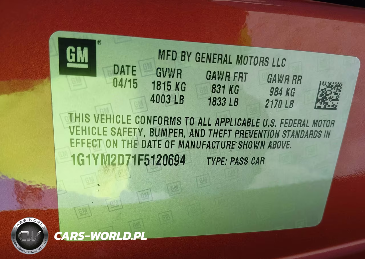 2015 Chevrolet Corvette Stingray Z51 VIN:1G1YM2D71F5120694 - 9