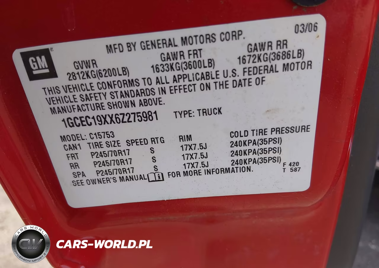 2006 Chevrolet Silverado 1500 Work Truck VIN:1GCEC19XX6Z275981 - 9