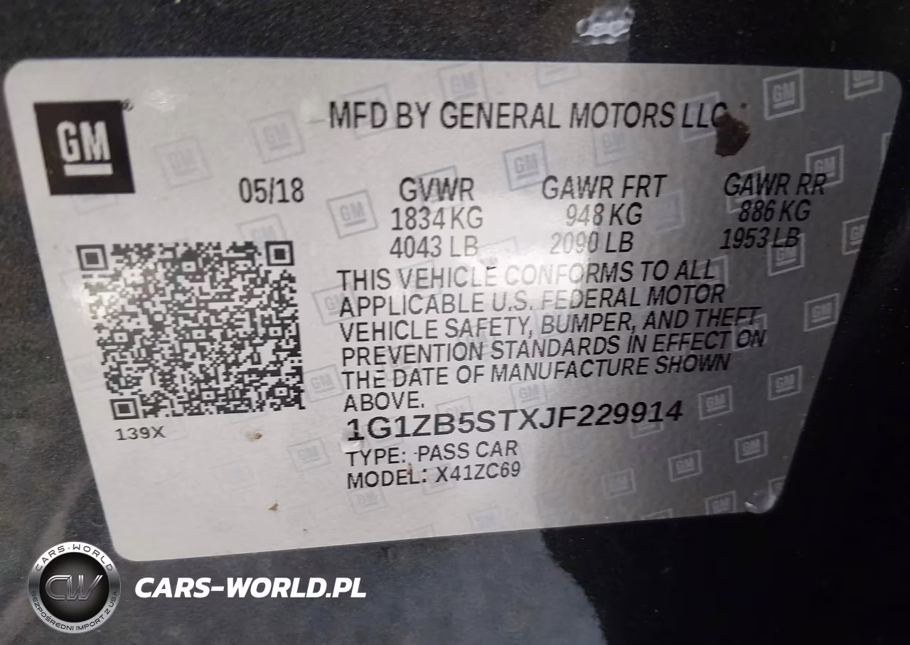 2018 Chevrolet Malibu 1Ls VIN:1G1ZB5STXJF229914 - 9
