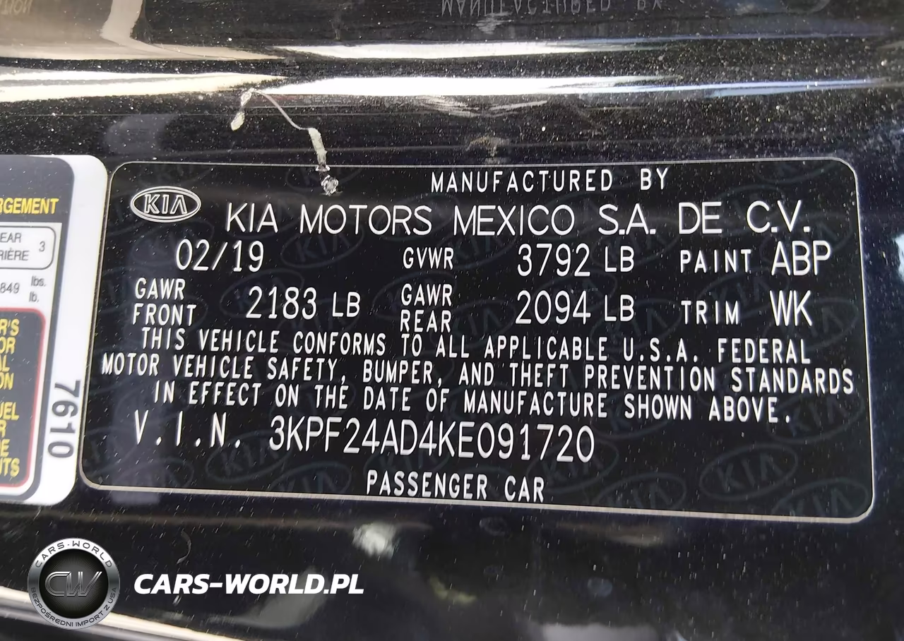2019 Kia Forte Lxs VIN:3KPF24AD4KE091720 - 9