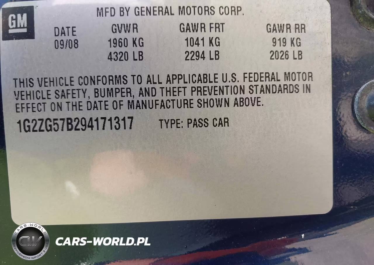 2009 Pontiac G6 VIN:1G2ZG57B294171317 - 9
