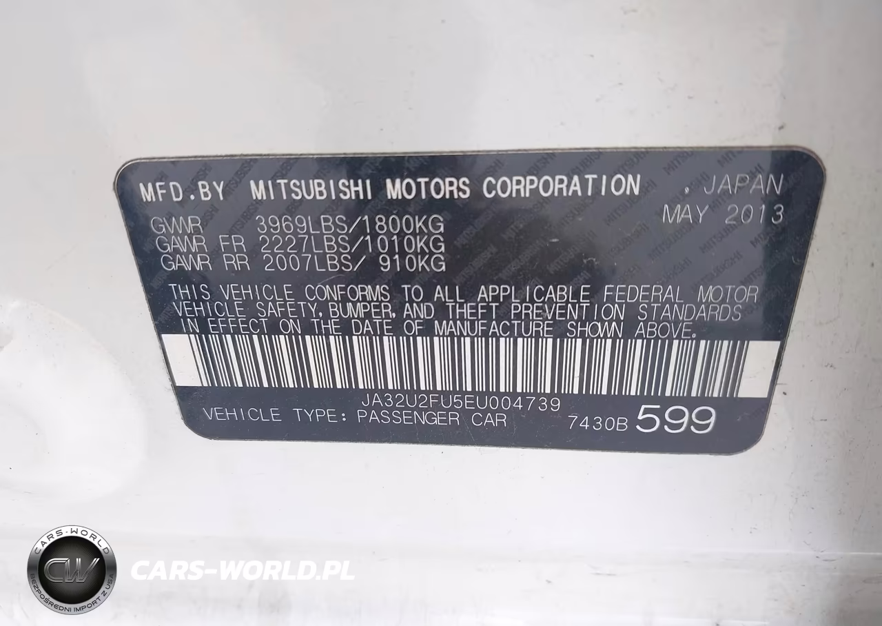 2014 Mitsubishi Lancer Es VIN:JA32U2FU5EU004739 - 9
