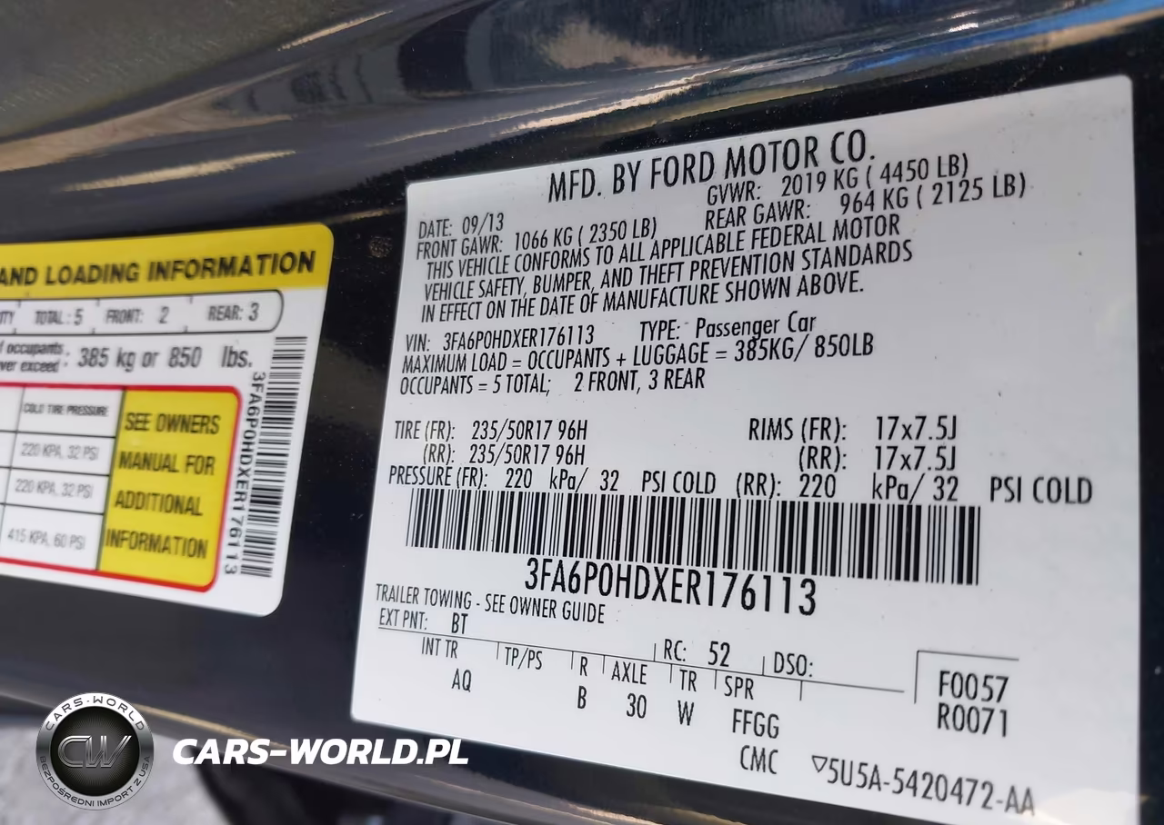 2014 Ford Fusion Se VIN:3FA6P0HDXER176113 - 9
