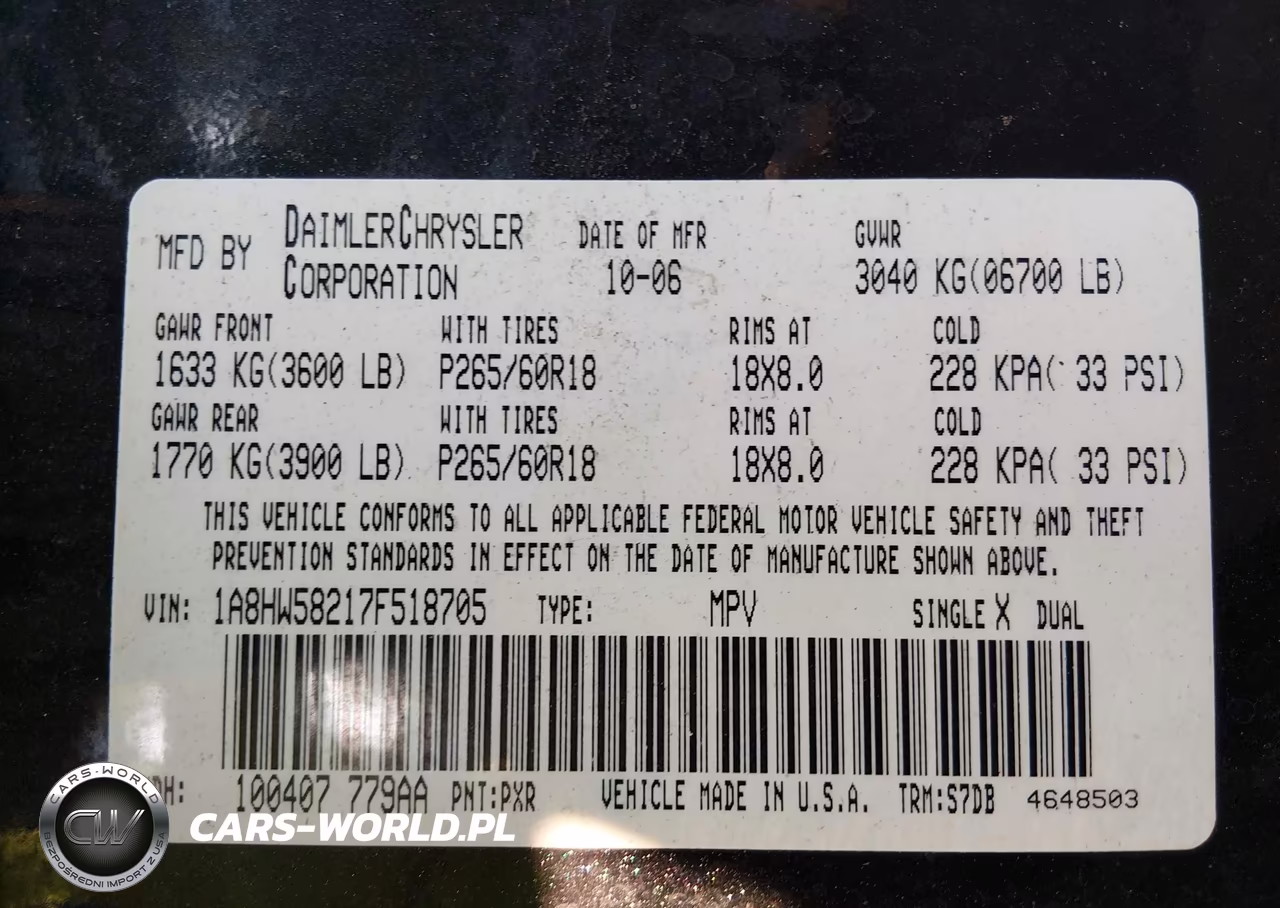 2007 Chrysler Aspen Limited VIN:1A8HW58217F518705 - 9