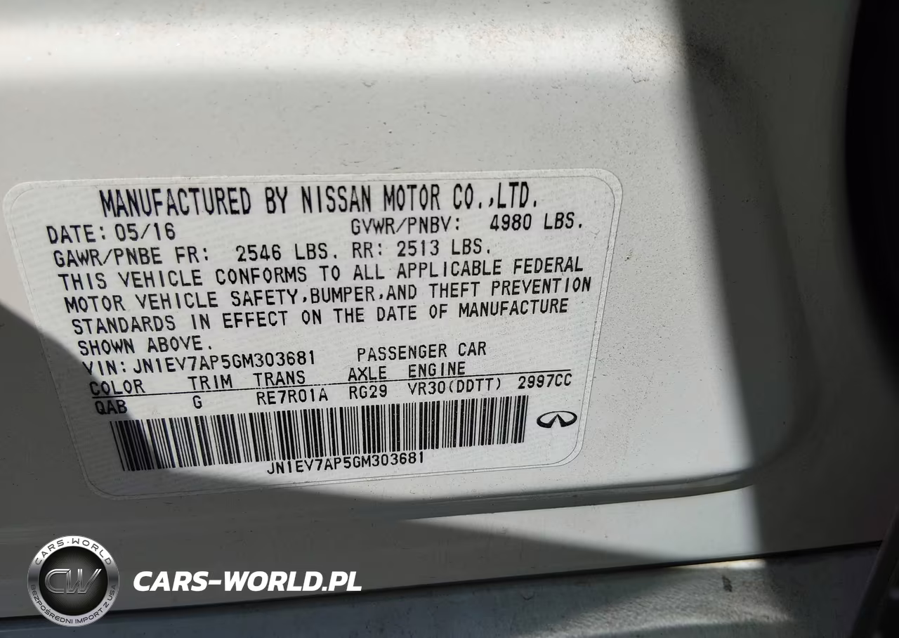 2016 Infiniti Q50 3.0T Premium VIN:JN1EV7AP5GM303681 - 9