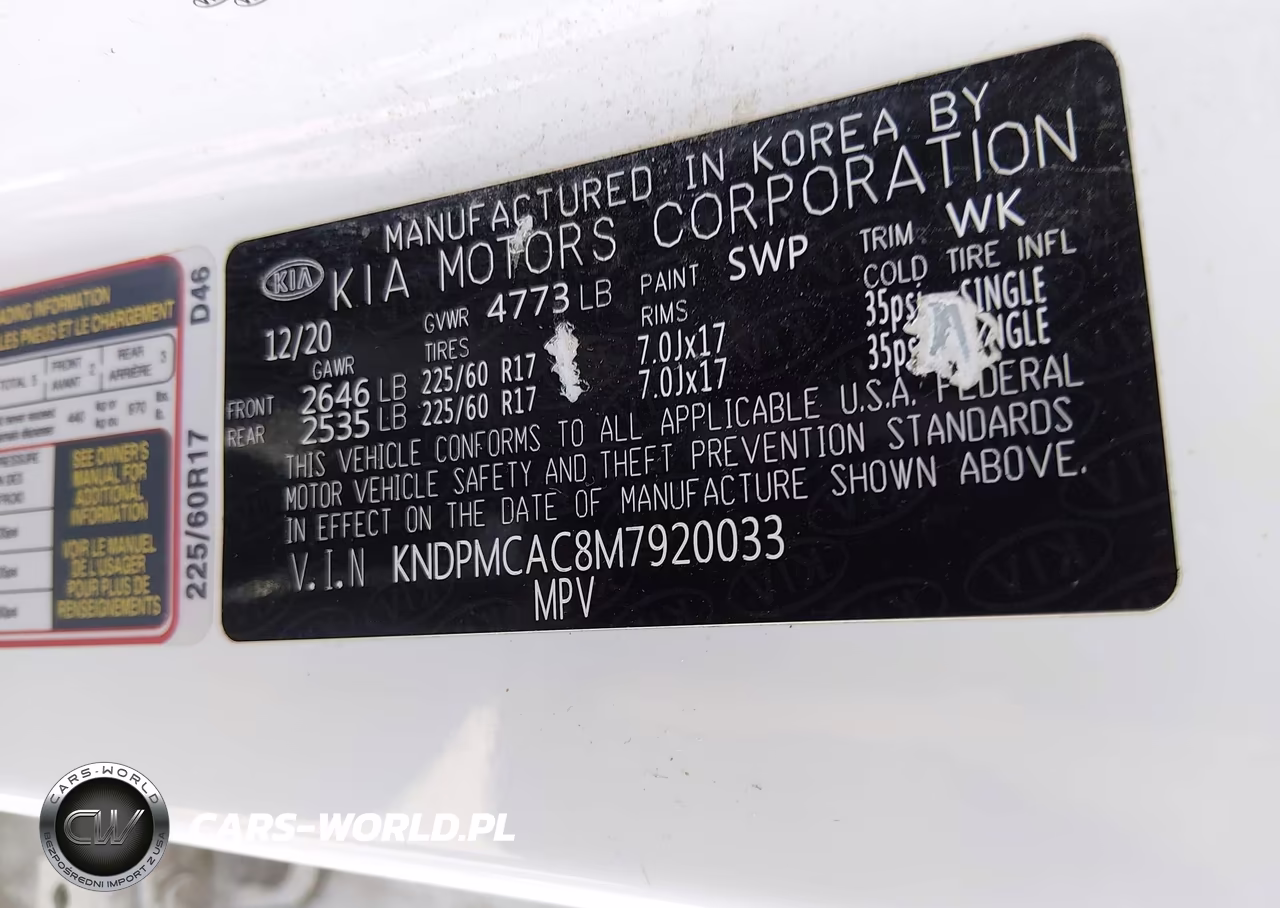 2021 Kia Sportage Lx VIN:KNDPMCAC8M7920033 - 9
