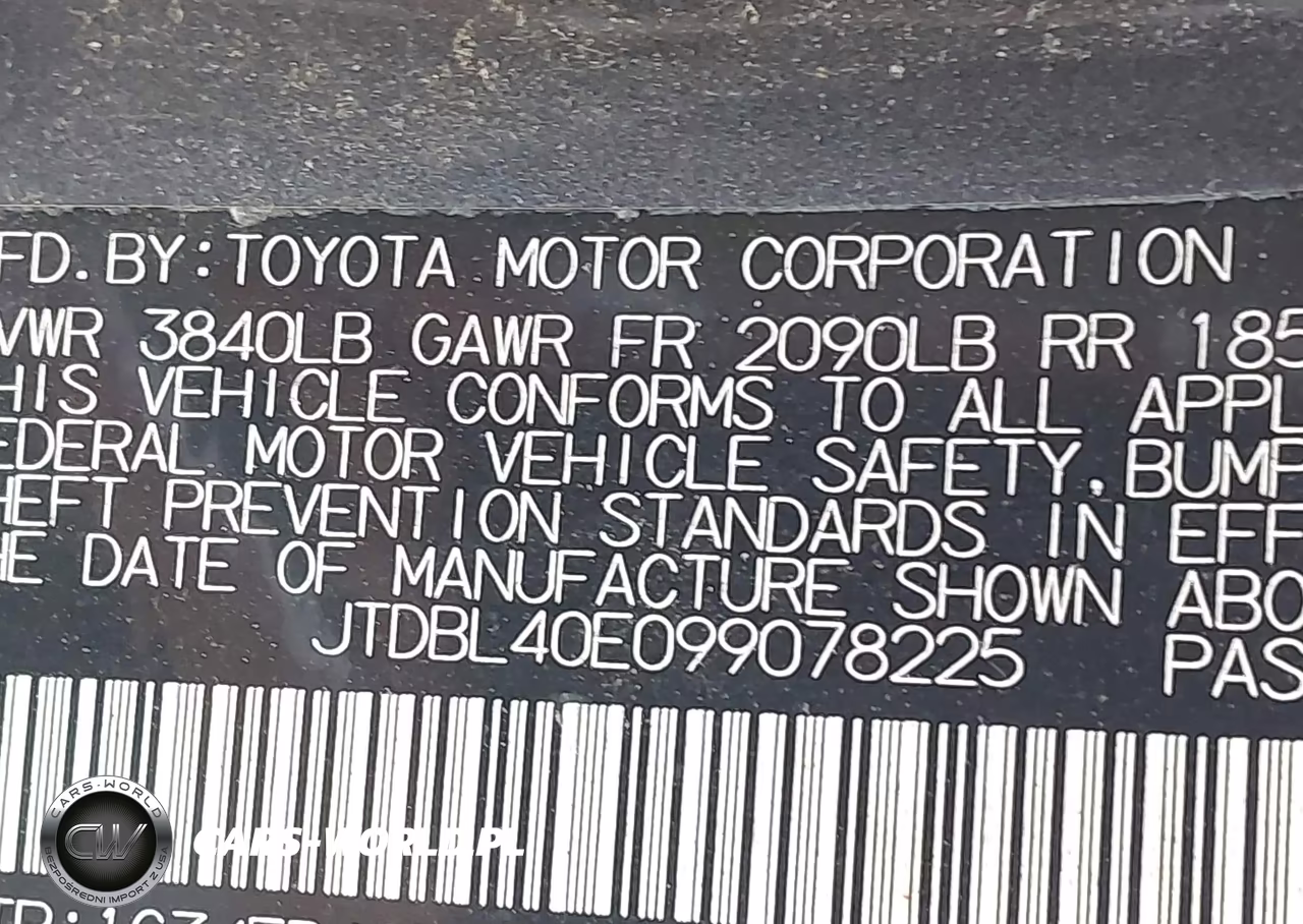 2009 Toyota Corolla Le VIN:JTDBL40E099078225 - 9