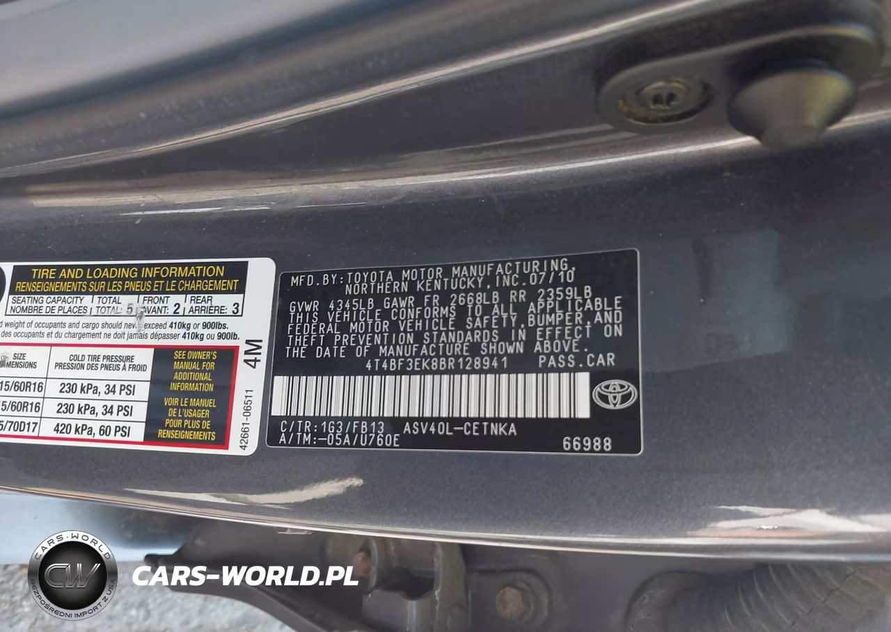 2011 Toyota Camry Le VIN:4T4BF3EK8BR128941 - 9