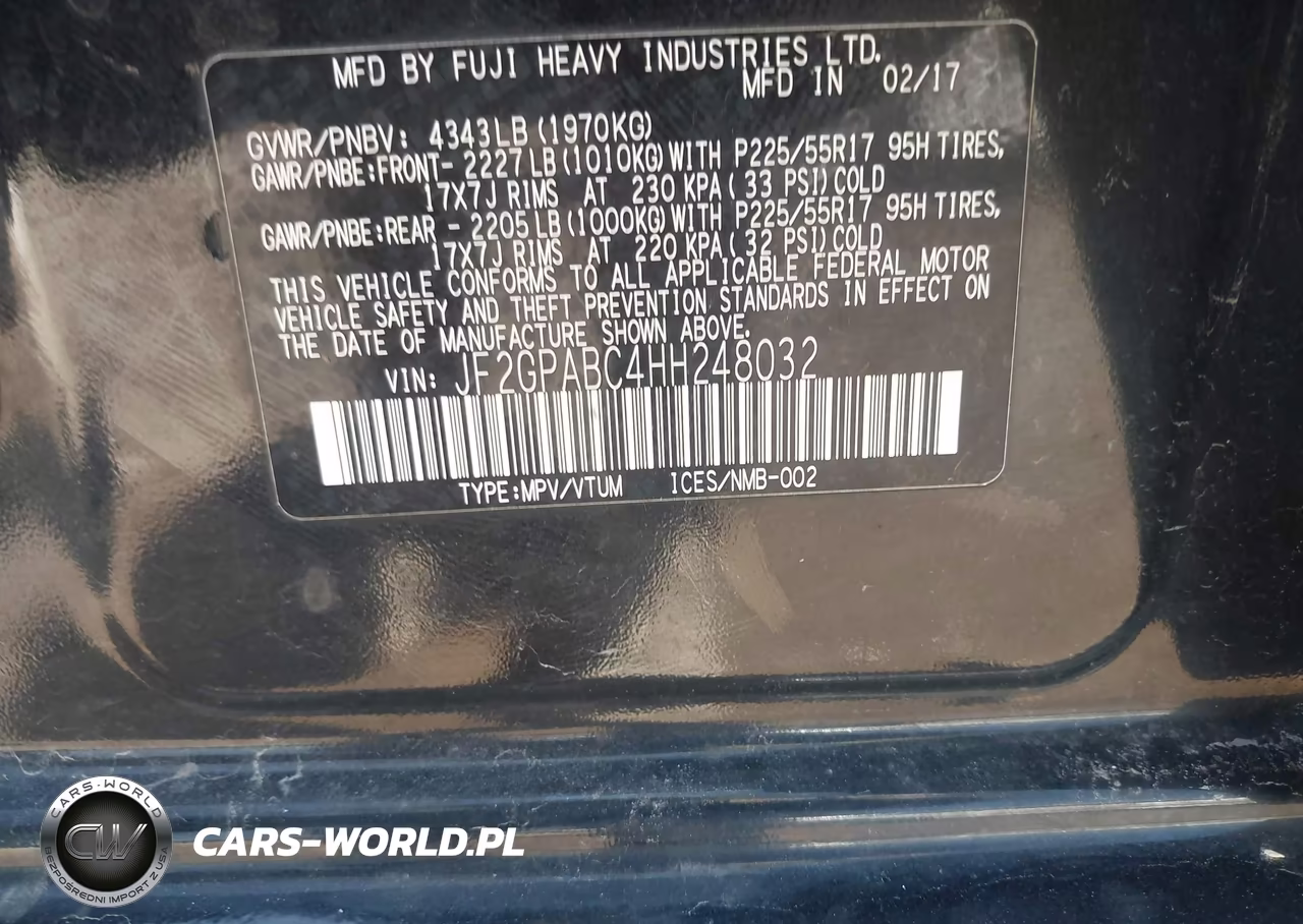 2017 Subaru Crosstrek 2.0I Premium VIN:JF2GPABC4HH248032 - 9