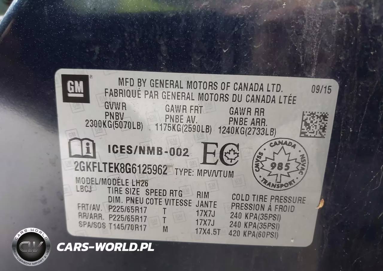 2016 GMC Terrain Sle-2 VIN:2GKFLTEK8G6125962 - 9