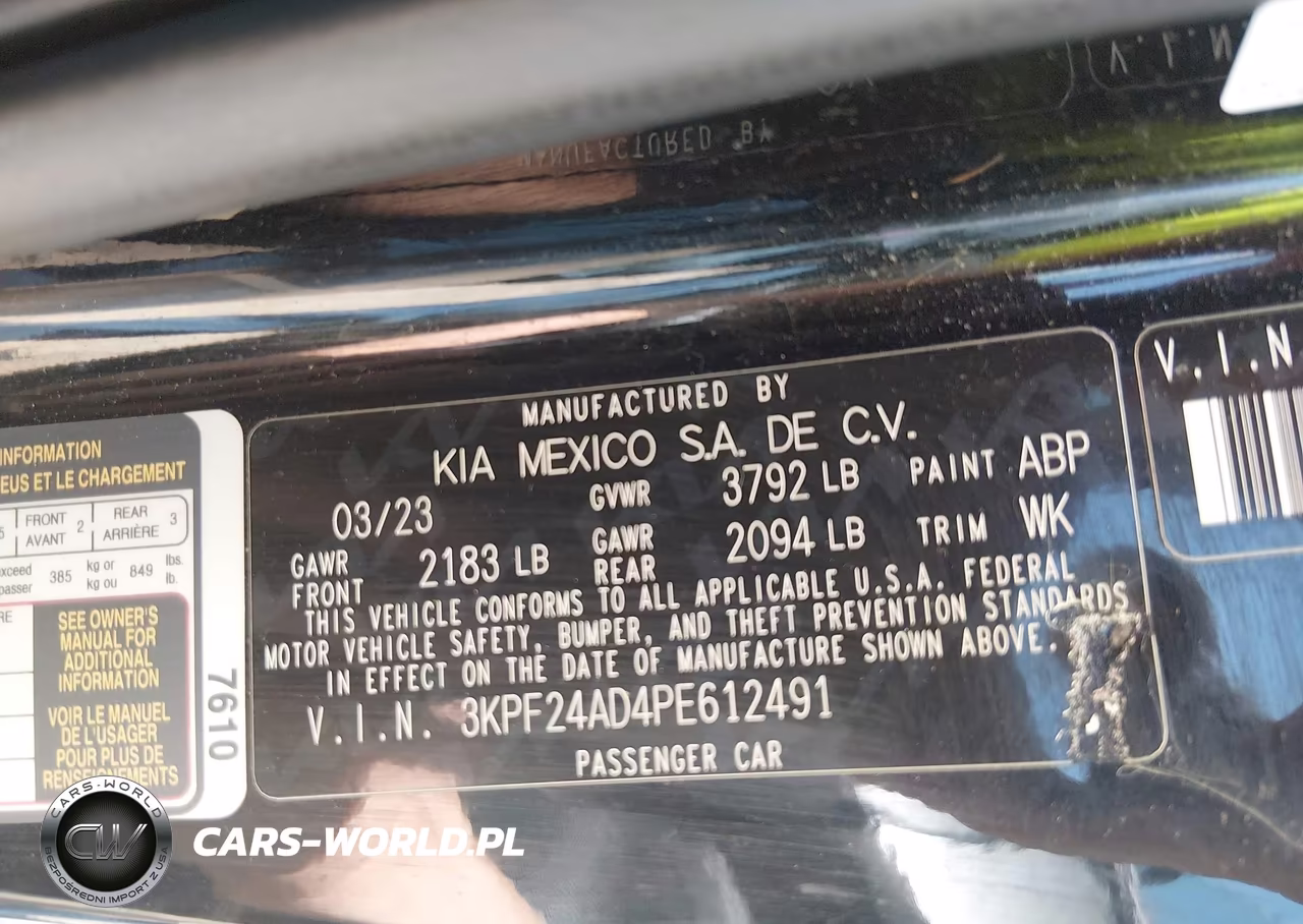 2023 Kia Forte Lxs VIN:3KPF24AD4PE612491 - 9