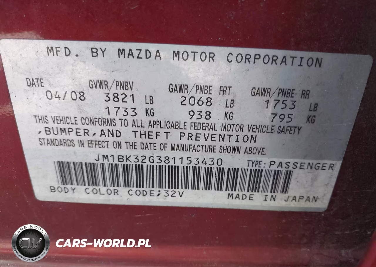 2008 Mazda Mazda3 I Touring Value VIN:JM1BK32G381153430 - 9