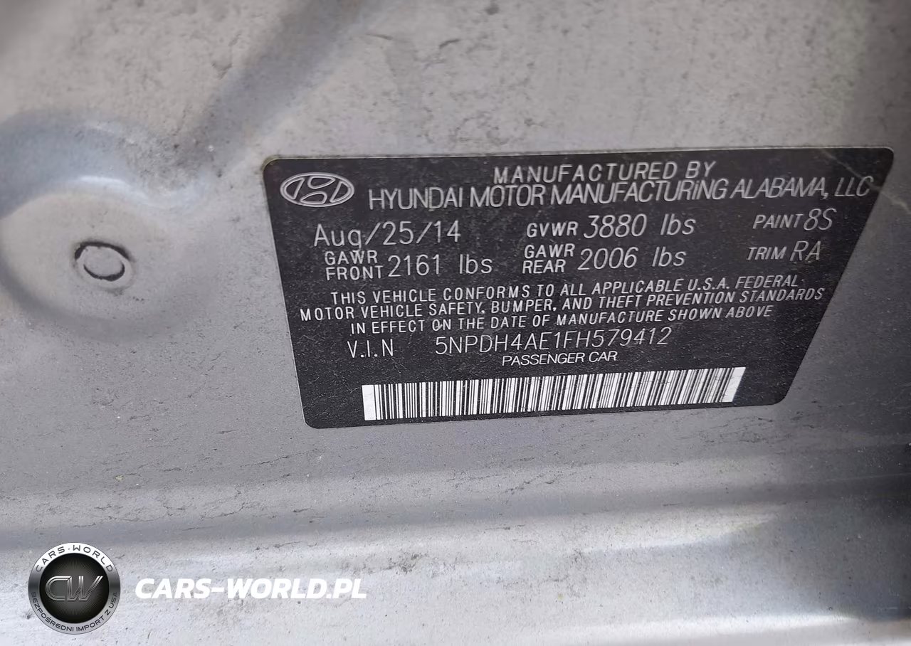 2015 Hyundai Elantra Se VIN:5NPDH4AE1FH579412 - 9