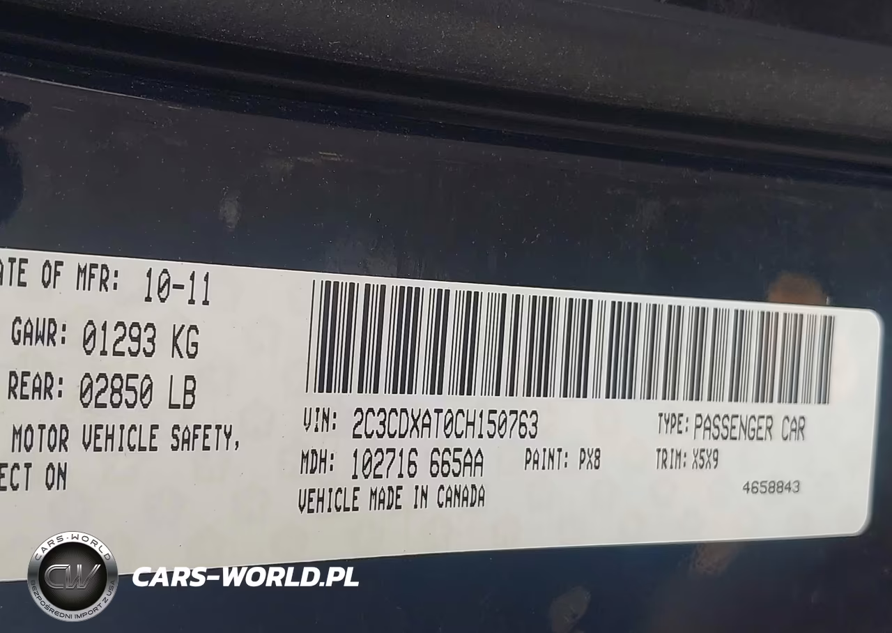 2012 Dodge Charger Police VIN:2C3CDXAT0CH150763 - 9
