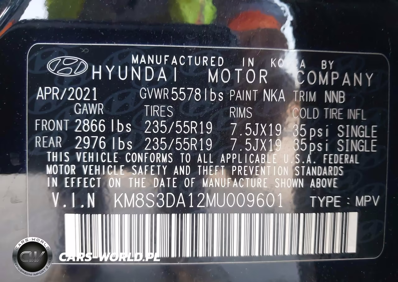 2021 Hyundai Santa Fe Hybrid Sel Premium VIN:KM8S3DA12MU009601 - 9