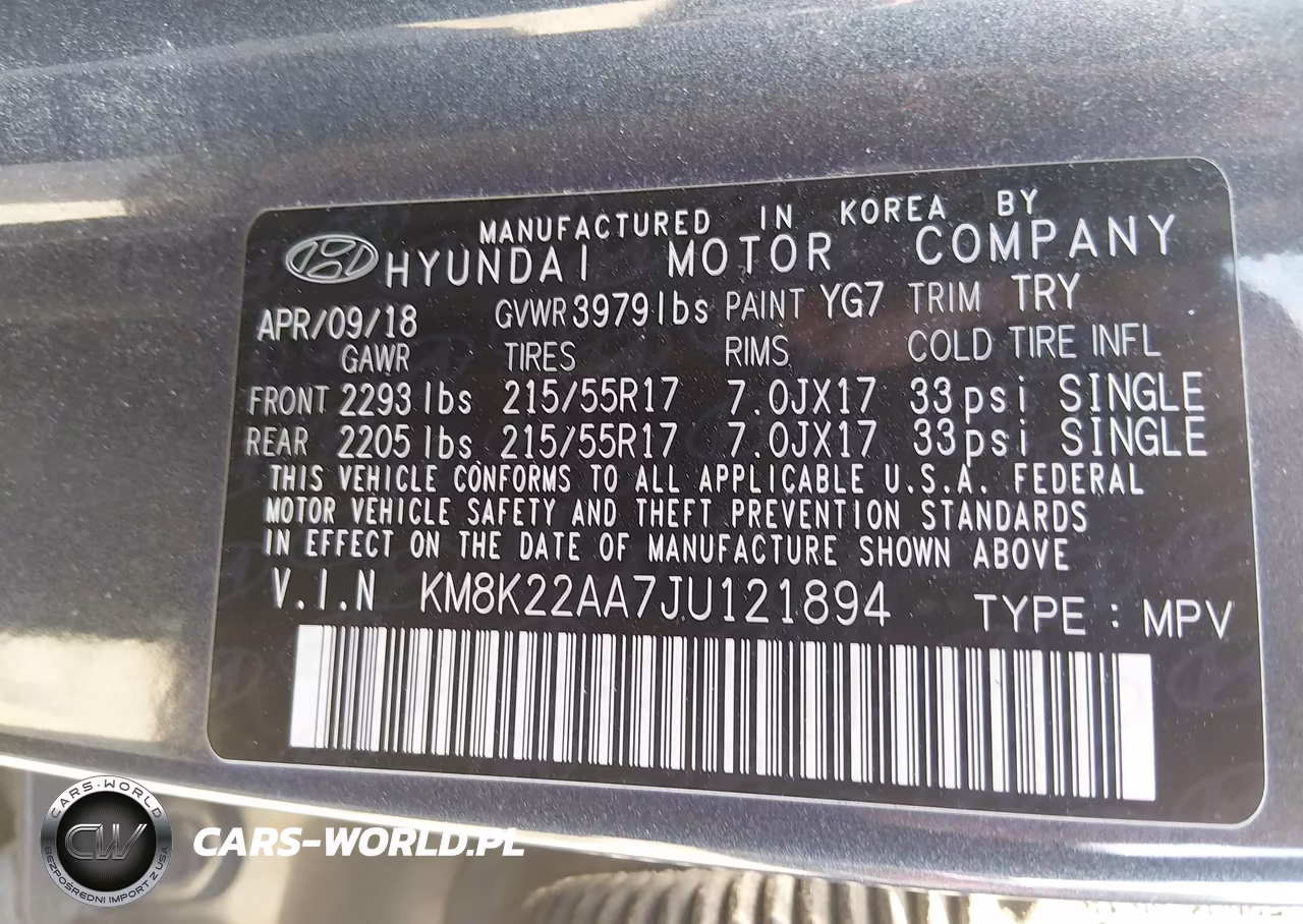 2018 Hyundai Kona Sel VIN:KM8K22AA7JU121894 - 9