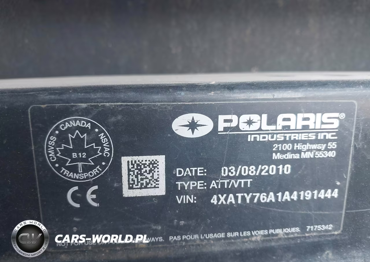 2010 Polaris Ranger Hd VIN:4XATY76A1A4191444 - 10