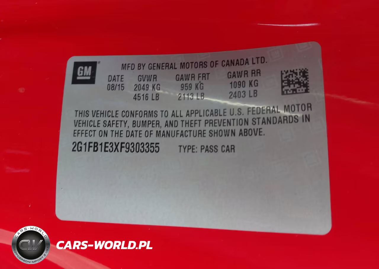 2015 Chevrolet Camaro 2Ls VIN:2G1FB1E3XF9303355 - 9