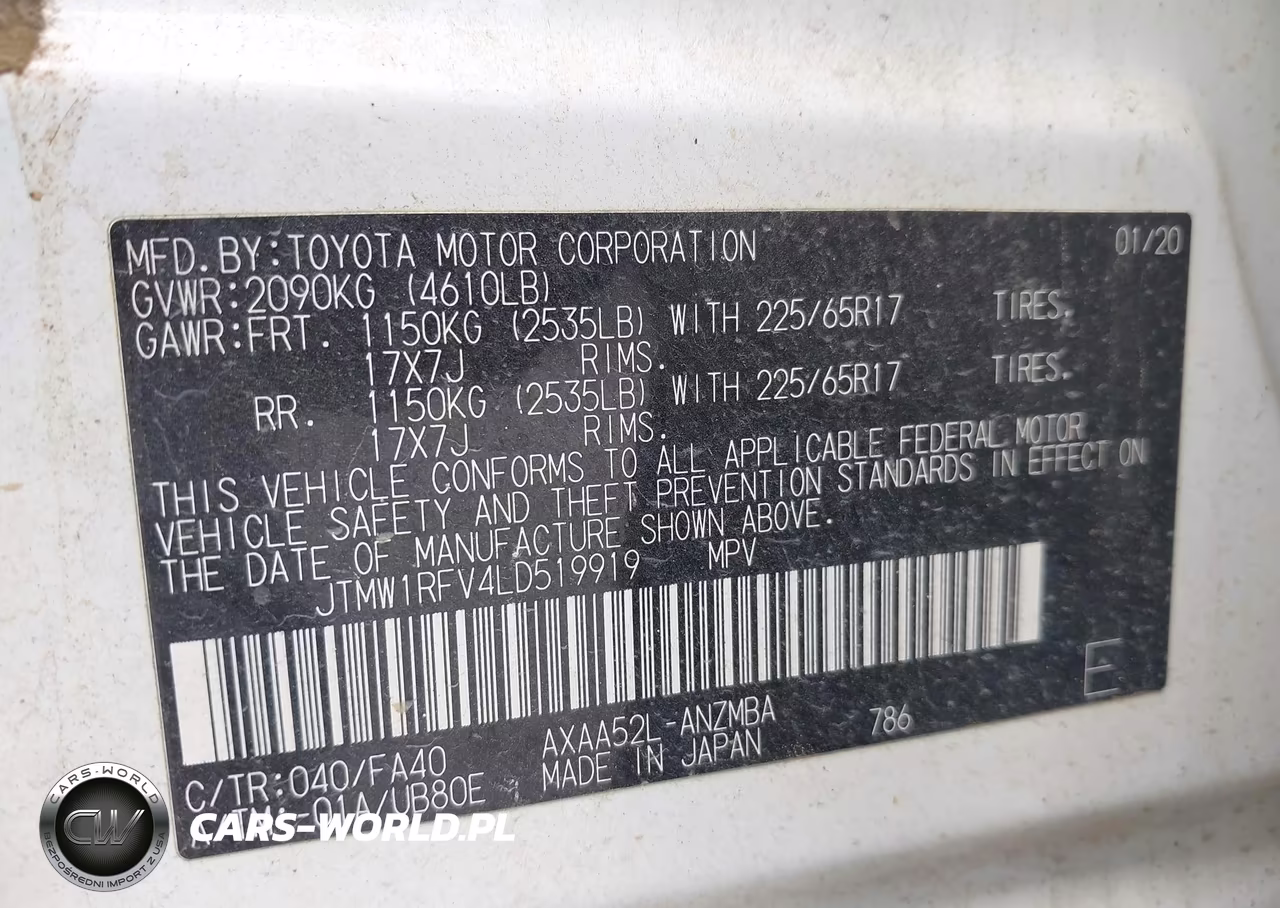 2020 Toyota Rav4 Xle VIN:JTMW1RFV4LD519919 - 9